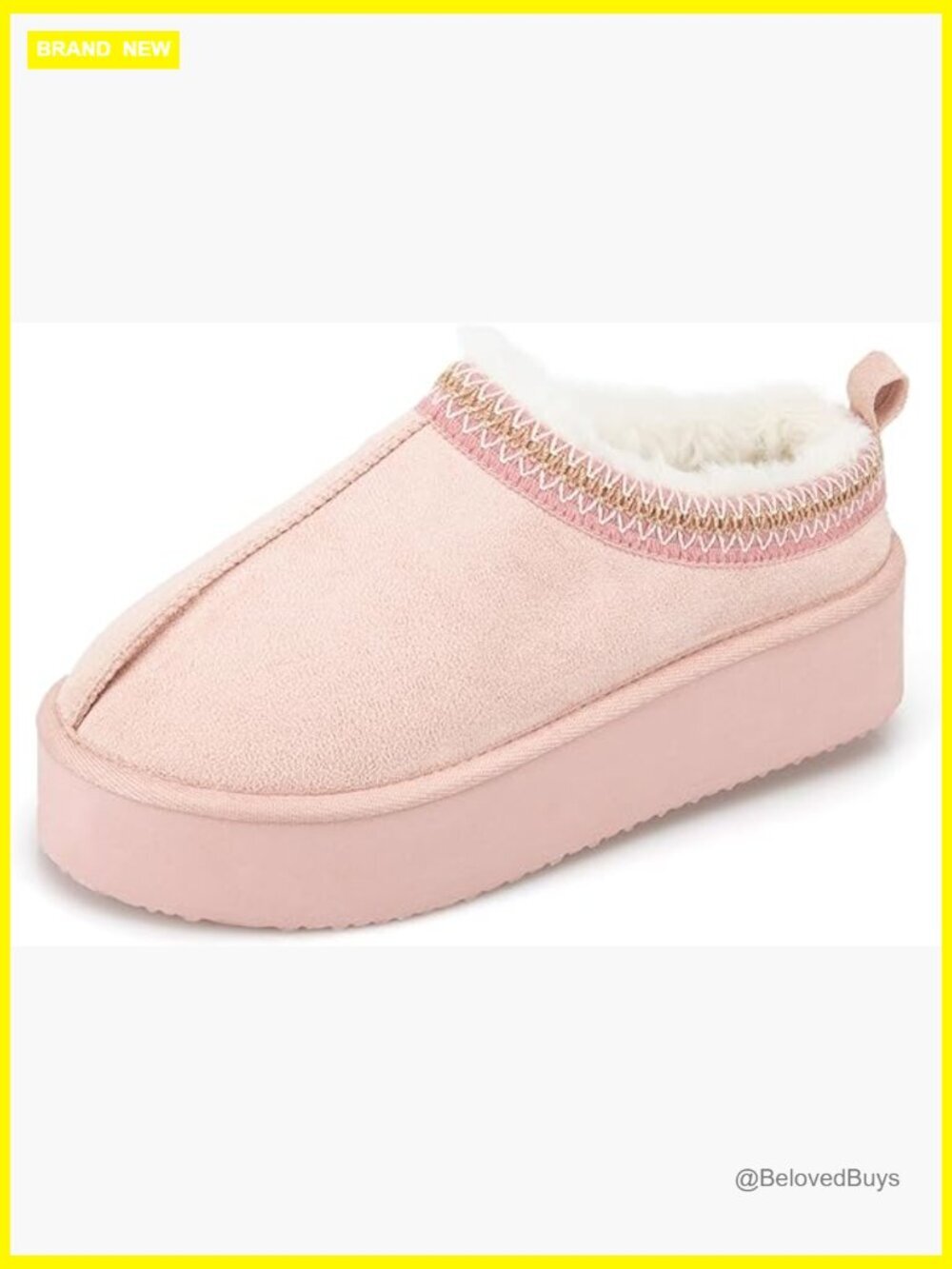 Women's Microsuede Platform Clog Slippers Memory Foam Indoor/Outdoor